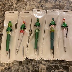 Handcrafted Christmas Tree pens